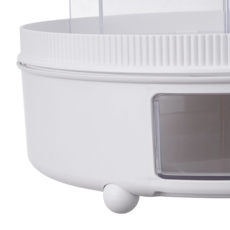 Plastic Makeup Organiser, White