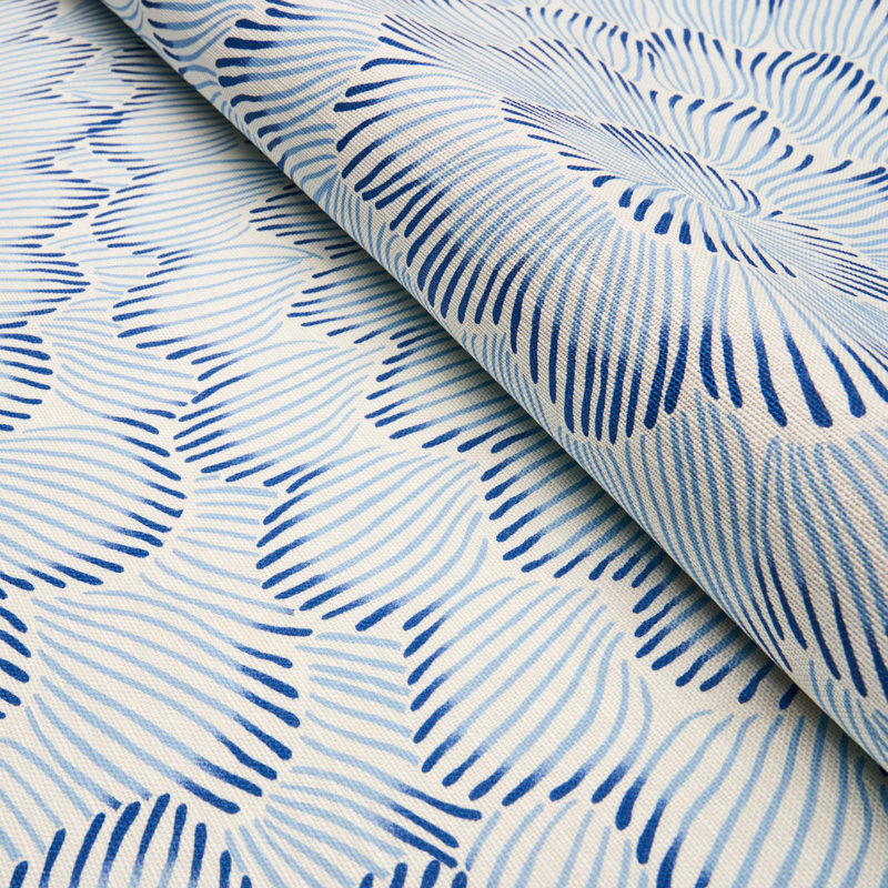 Feather Bloom Fabric, Blue