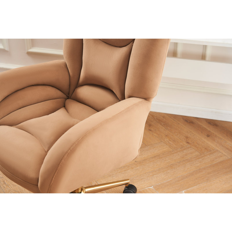 Chaise de bureau ergonomique avec caractéristiques avancées, Velours café
