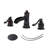 SoftStream Waterfall Oil-Rubbed Bronze Widespread 3-Hole, 2-Handle Bathroom Sink Faucet With Drain Assembly-55043220