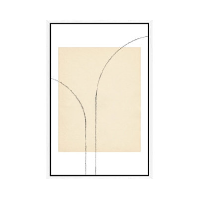 Minimalist Neutral Line Art III by Whales Way - Painting on Canvas