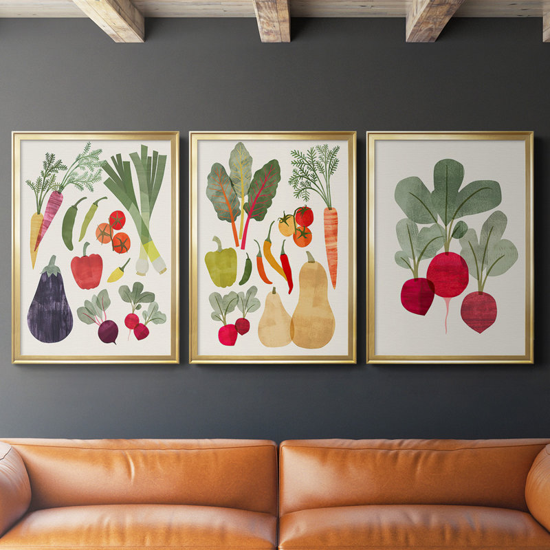 «Garden Offrant I», toile encadrée de qualité supérieure - prête à être accrochée, Cadre doré, H 42,5 po x l 61 po x P 2,5 po