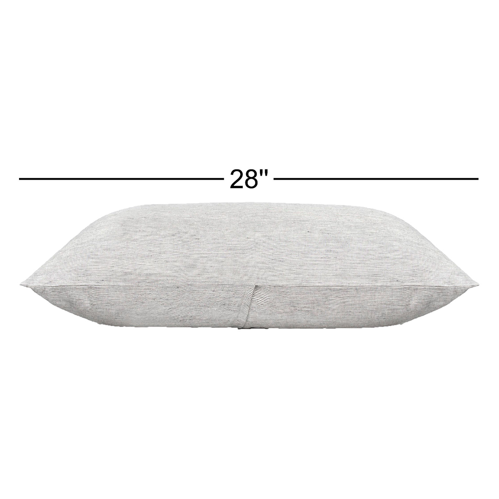 100% French Linen Pillowcase Set, Standard Pillowcase, White
