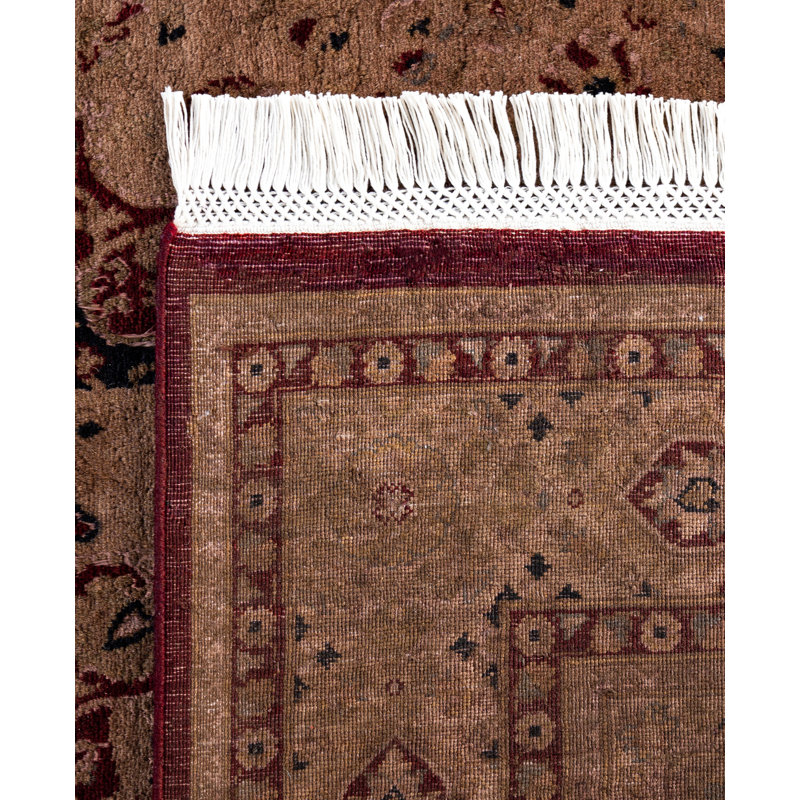 Overdyed Hand-Knotted Wool Modern-Contemporary Brown Area Rug 4' 6" x 7' 6"