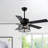 Joahnna 52" Glam Crystal Ceiling Fan with Lights, 6-Speed Reversible Fan with Remote