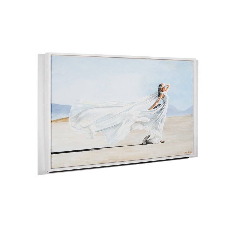 «Desert Wind» par Jeff Schaub - peinture sur toile à cadre flottant