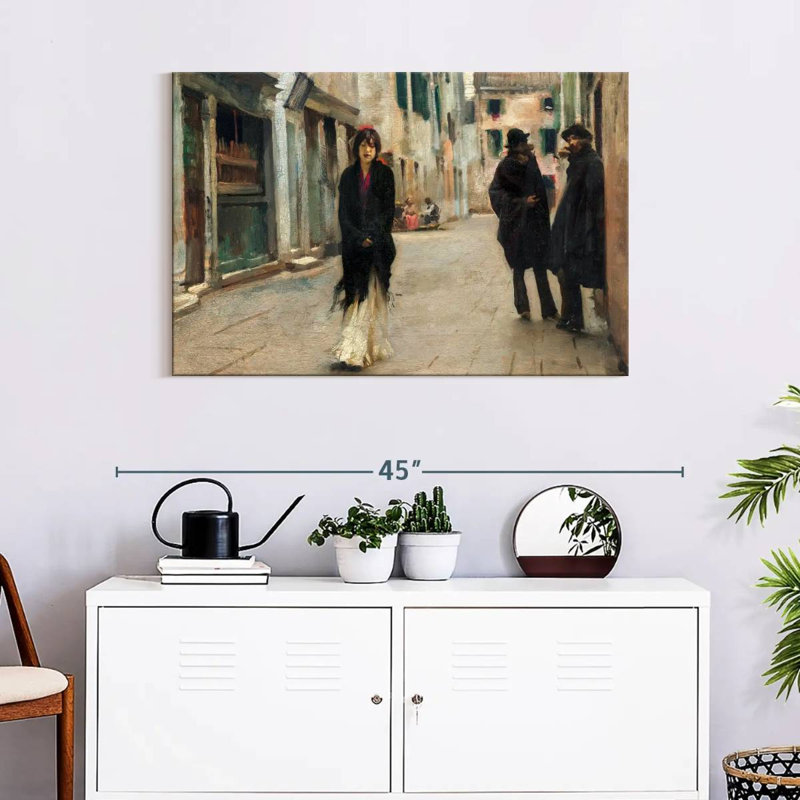 Rue Leisha à Venise en 1882, H 24 po x l 36 po