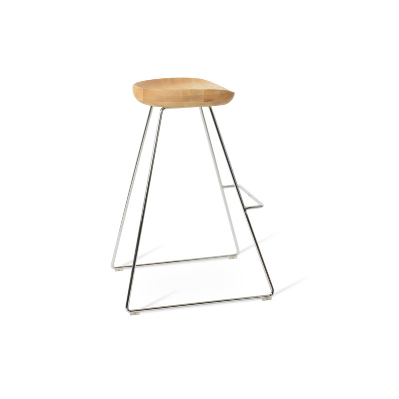 Tabouret de bar Cattelan PR, Chrome / naturel