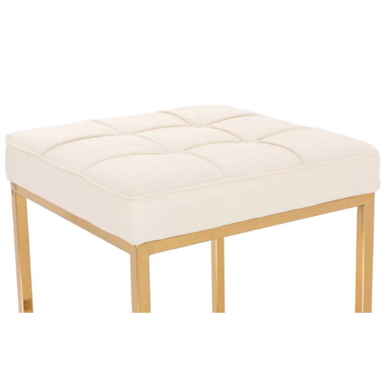 Sirach Backless Counter Stool, White