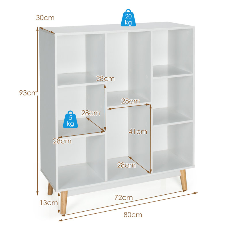 Brylinn 5 -Shelf, White/Oak