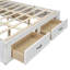 Grand lit plateforme avec 6 tiroirs de rangement, blanc antique-603941659-603941732