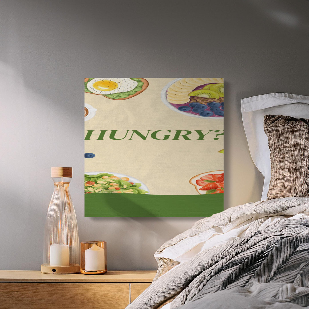 Hungry Foodie Brunch Kitchen Canvas Print