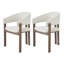 Linen Upholstered Metal Armchair in Beige-189642925-200066841