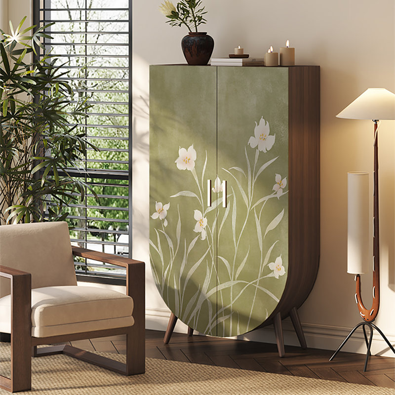 Armoire multifonctionnelle moderne et simple, Brun/vert