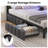 Corner Bed Frame With Led Light And Charging Station, Line Fabric Upholstered Bed With 2 Underbed Storage Drawers, Modern Daybed No Box Spring Needed/noise-free, Gray-222030704