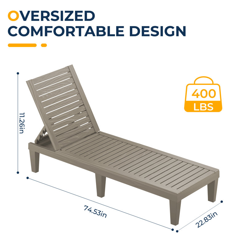 Outdoor Chaise Lounge, Brown