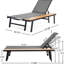 Chaise d'appoint réglable en aluminium avec entretien - table d'appoint, pour le jardin, cadre extérieur imperméable et éclatant de 77 pouces de profondeur, positions, sièges,