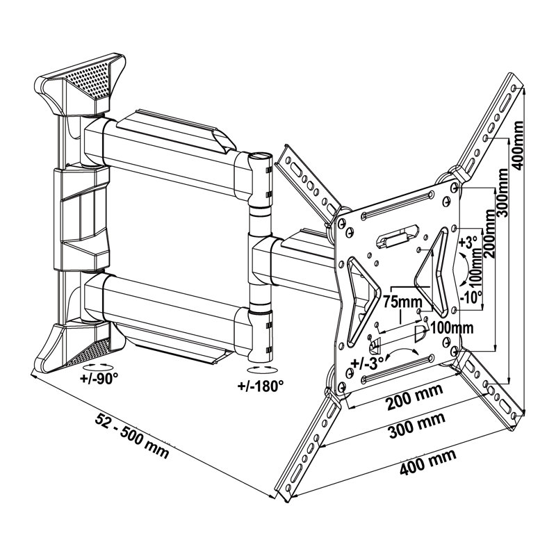 Symple Stuff Single Screen Wall Mount