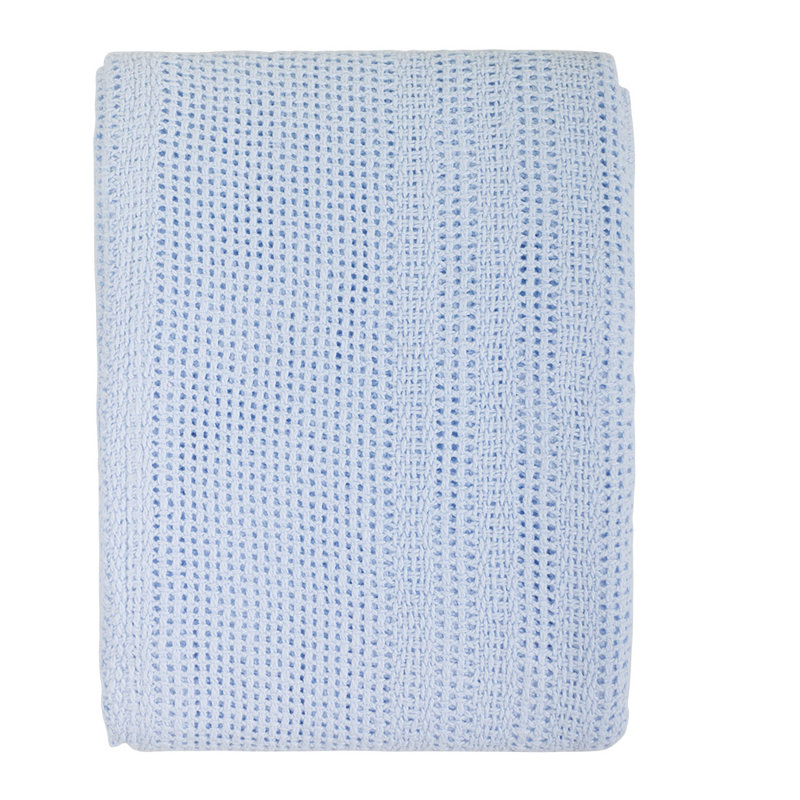 Brunson Cotton Stroller Blanket, Blue