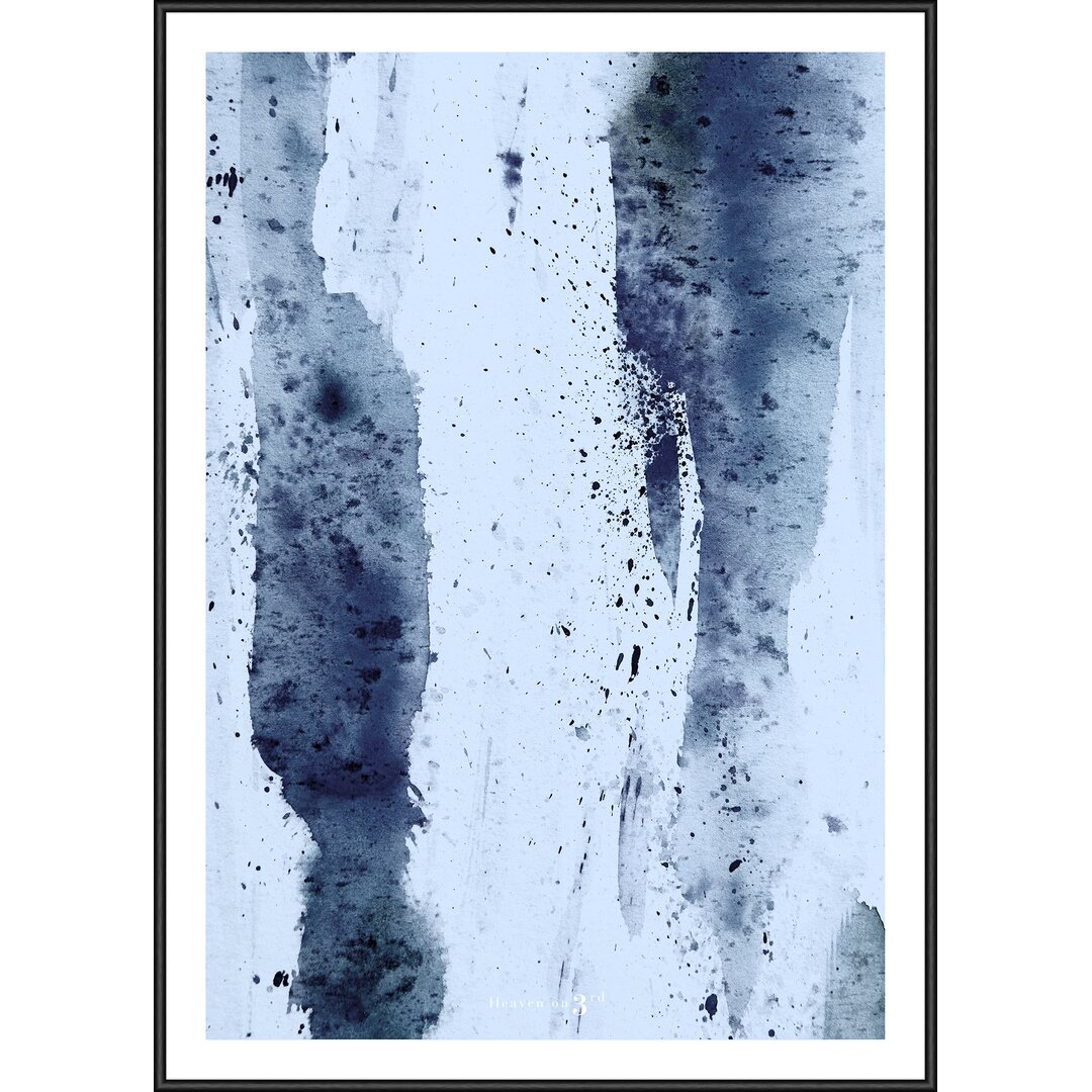 Gerahmtes Poster „In Blue“, Grafikdruck