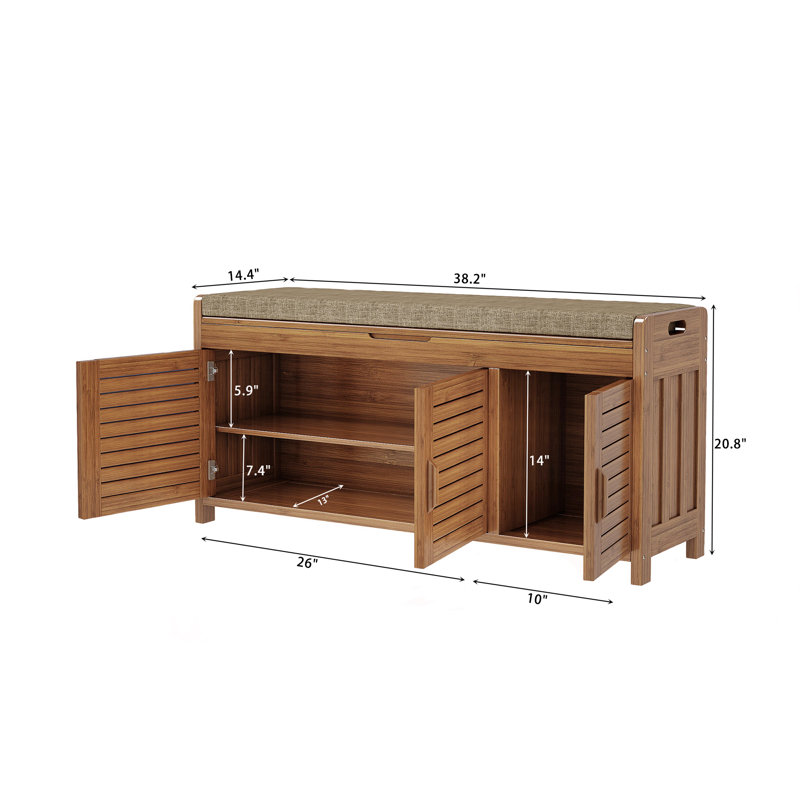 7 Pair Shoe Storage Bench