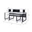 Bureau de musique rectangulaire 71,6 po avec plateau pour clavier Mehraan-1925300629