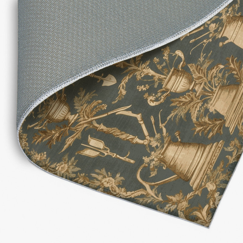 Tapis d'intérieur et d'extérieur brun français, Rectangulaire 2 pi x 3 pi
