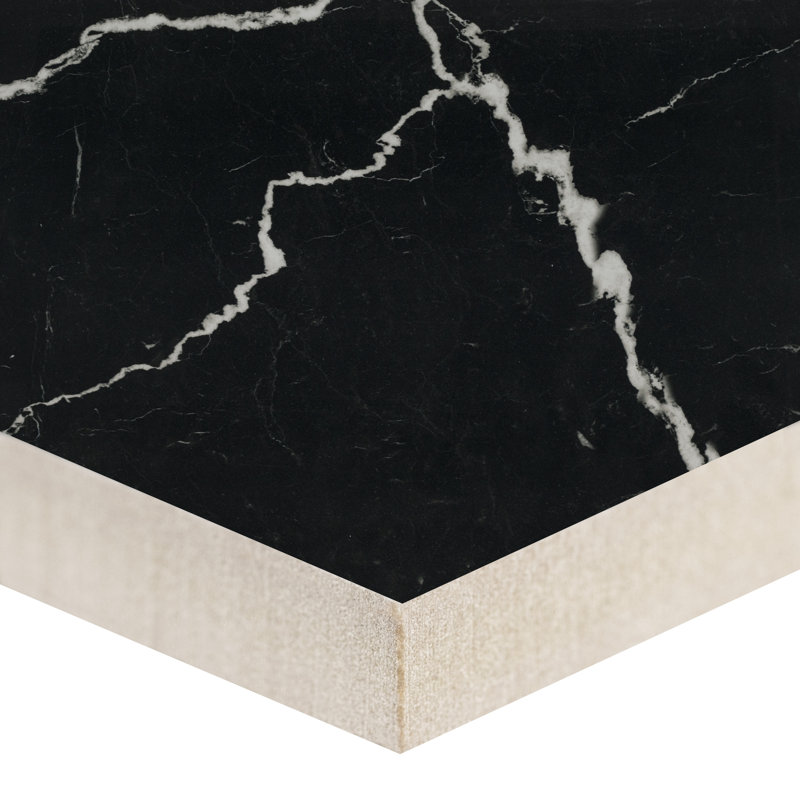 Carrelage de sol et mural Ventara Nocturne 61 cm x 122 cm, aspect pierre, en porcelaine polie, Nocturne