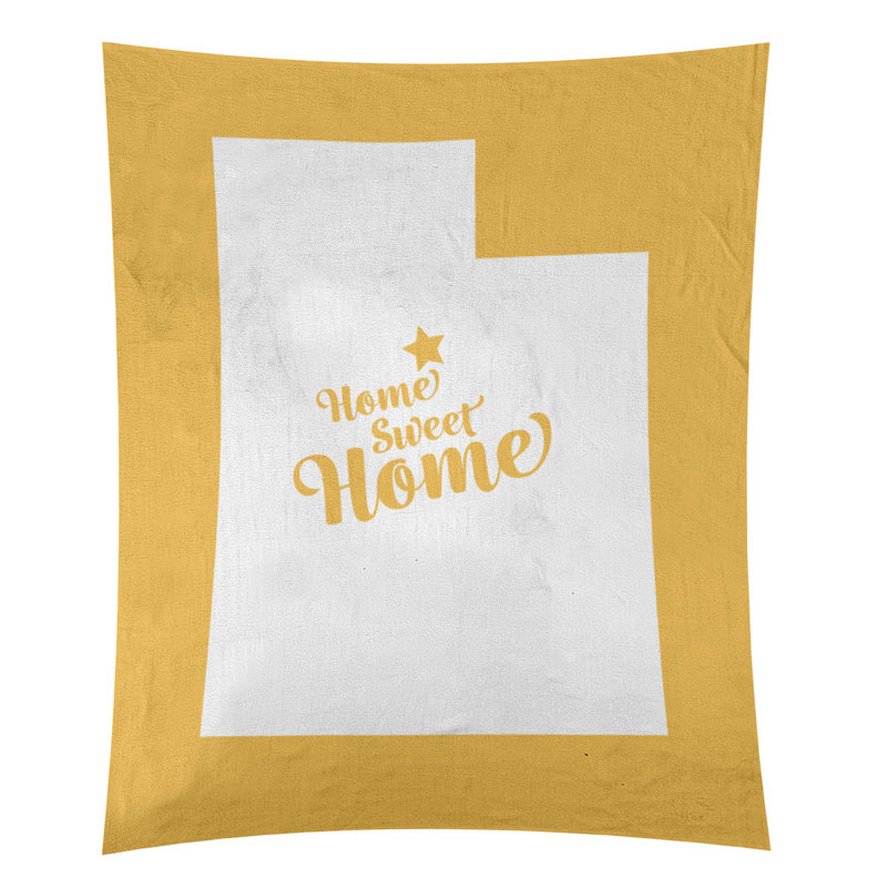 Tapisserie murale Home Sweet Provo, Jaune, H 27,5 po x l 37,5 po