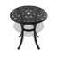 Ensemble de 3 meubles de patio en aluminium coulé avec cadre noir et coussins de siège rouges