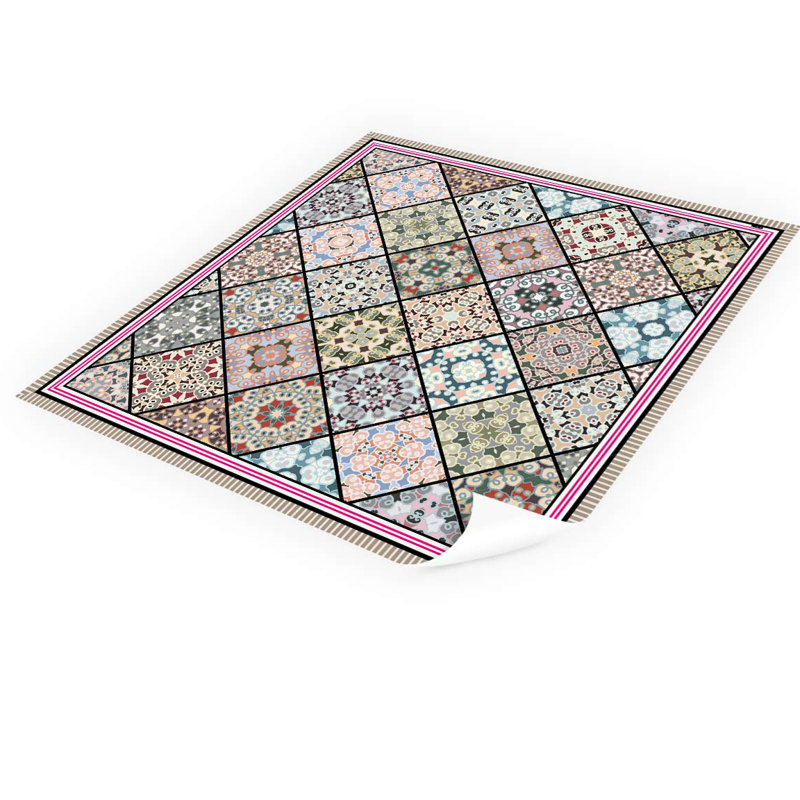 Kathie Non-Slip Floral Indoor Doormat, Square 136cm