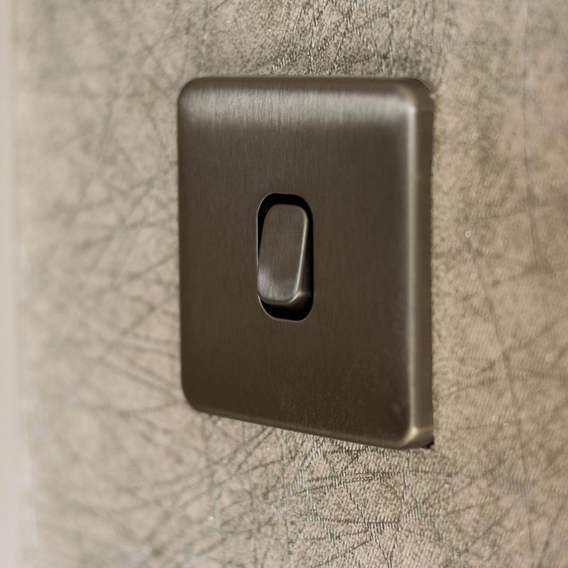 Wall Mounted Light Switch, Silver
