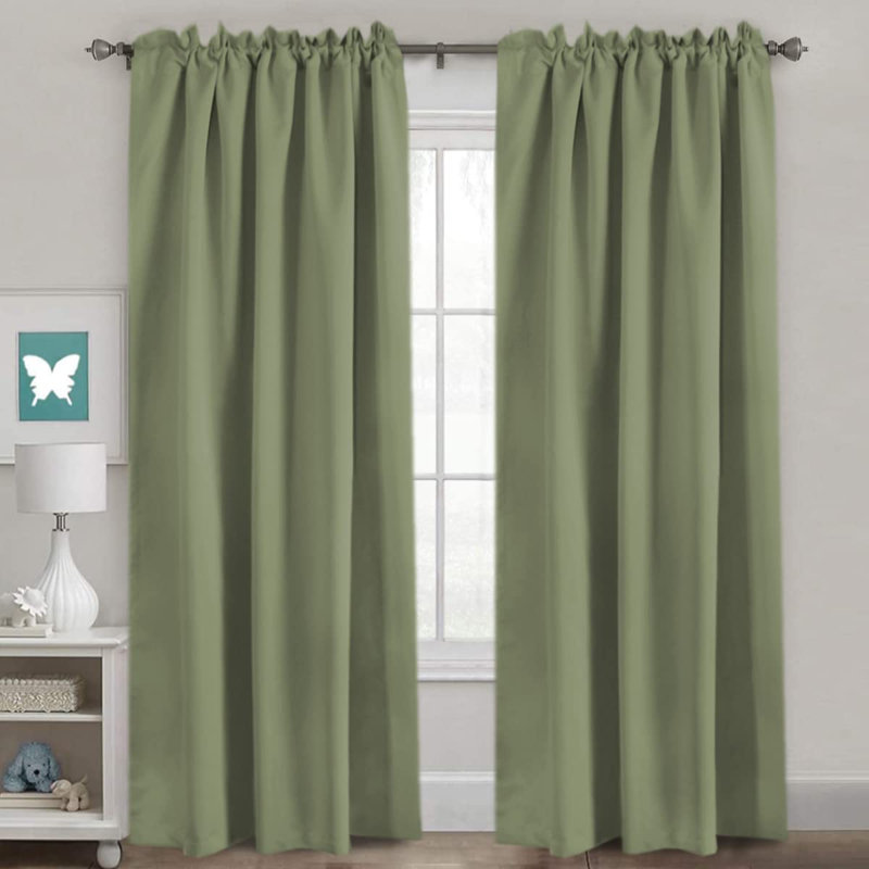 Rideaux de chambre à coucher à pattes/poches pour tringle, panneaux de traitement de fenêtre thermiques et isolants, rideaux occultants pour salon
