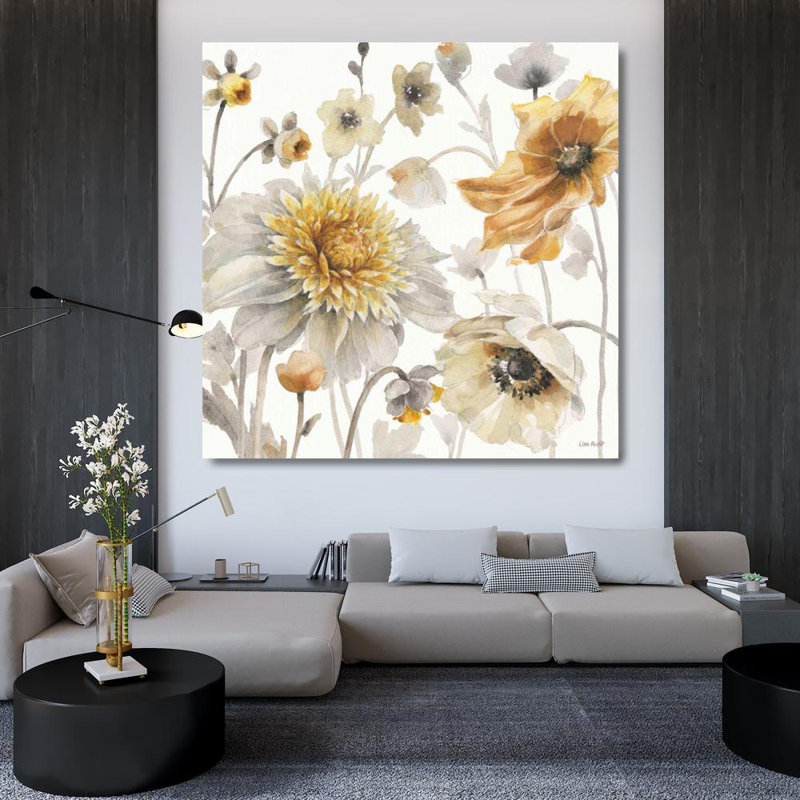 «Red Barrel Studio® Audit», art sur toile tendue par Lisa Gallery, Fields of Gold II, H 36 po x l 36 po
