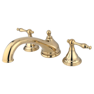 Kingston Brass Naples Two-Handle 3-Hole Deck Mount Roman Tub Faucet