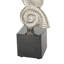 Ensemble de porte-bougie en aluminium avec base en marbre noir-681804465