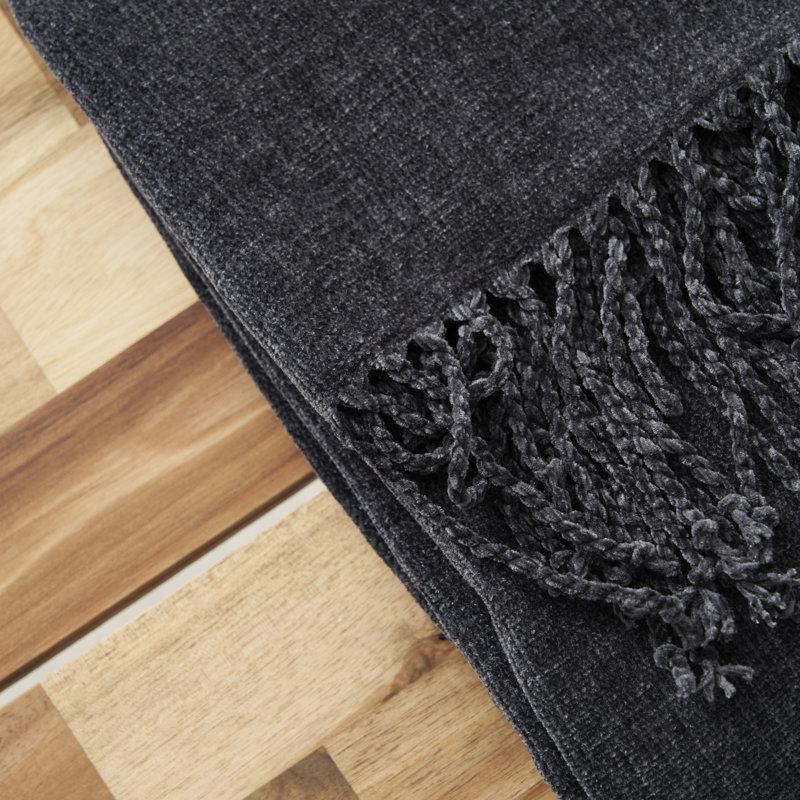 Nakkashian Throw Blanket, Charcoal