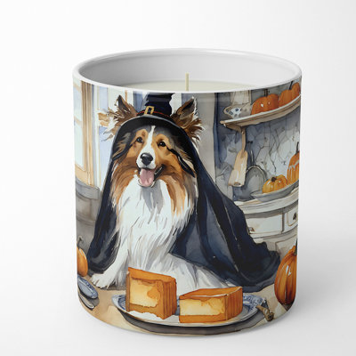 Pumpkin Pie Scented Tumbler Candle with Ceramic Holder