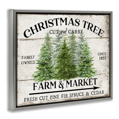 Farm & Market Christmas Canvas Wall Art by Creatif Belle