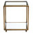 Flodie Mirrored Glass Top End Table