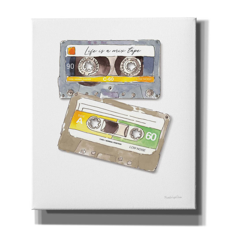 Art mural épique Graffiti «Mixtape Love Neutral No Words» par Mercedes Lopez Charro, 26 po x 30 po