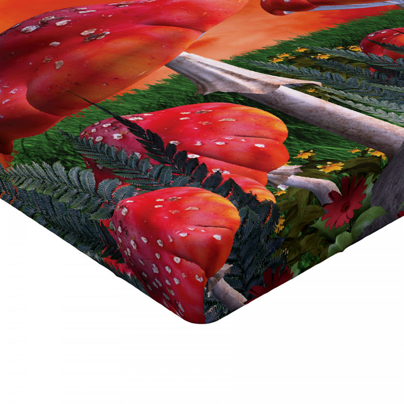 Microfiber Floral Fitted Sheet, Twin Fitted Sheet