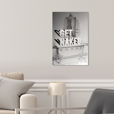 «Get Nake», art textuel sur toile