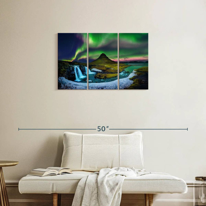 Alvord Kirkjufell Northern Lights, H 20 po x l 33 po