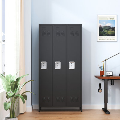 Casiers en métal spacieux pour de multiples applications - Garage pour salle de gym à domicile, noir 72 po, avec design pour utilisation dans un garage