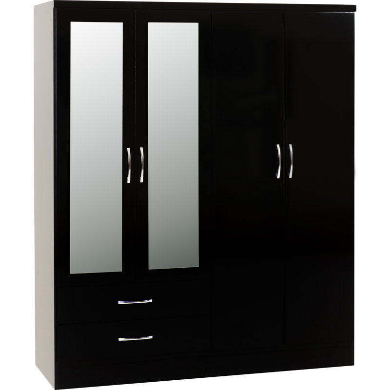 Cascio 4 Door Wardrobe, Black