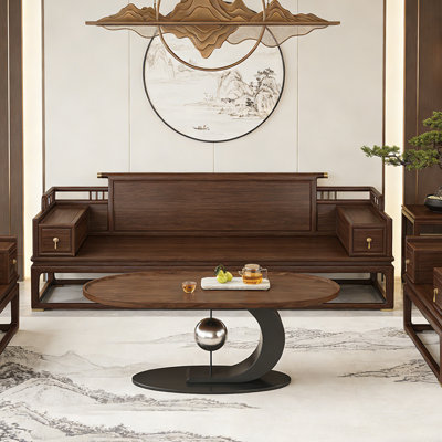 Table basse légère de luxe avec base en acier au carbone