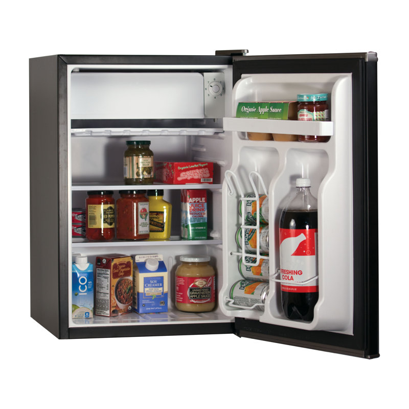 Black 2.5 Cu Ft Compact Refrigerator with Freezer