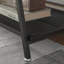 Table basse à 2 niveaux, table basse industrielle avec tablette en filet