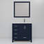 Ensemble de meuble-lavabo décalé à droite 36 po x P 22 po jacques, robinet et miroir 34 po.-66637673-90700292